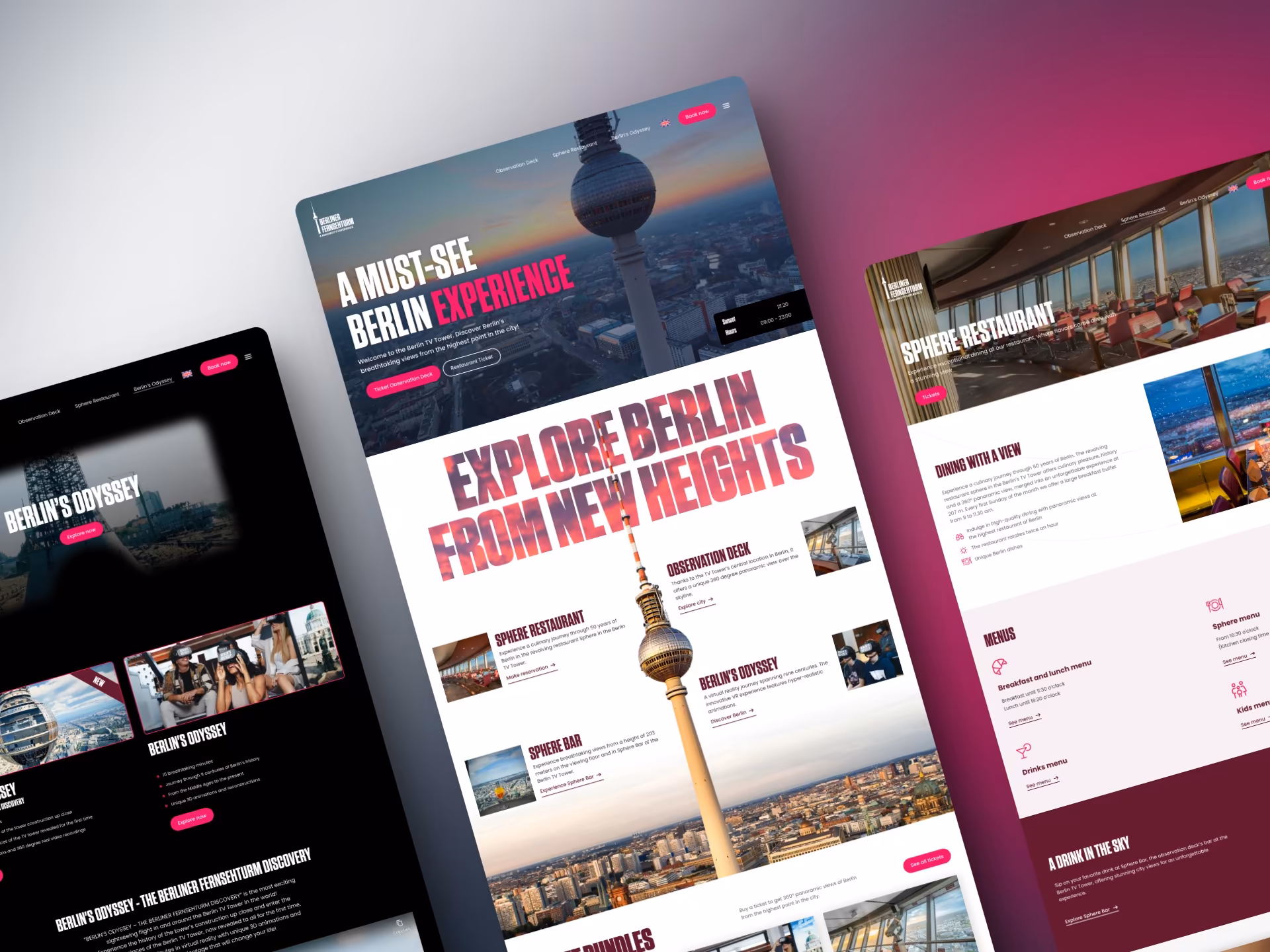 Berlin TV Tower campaign visual from a LASEO European SEO engagement
