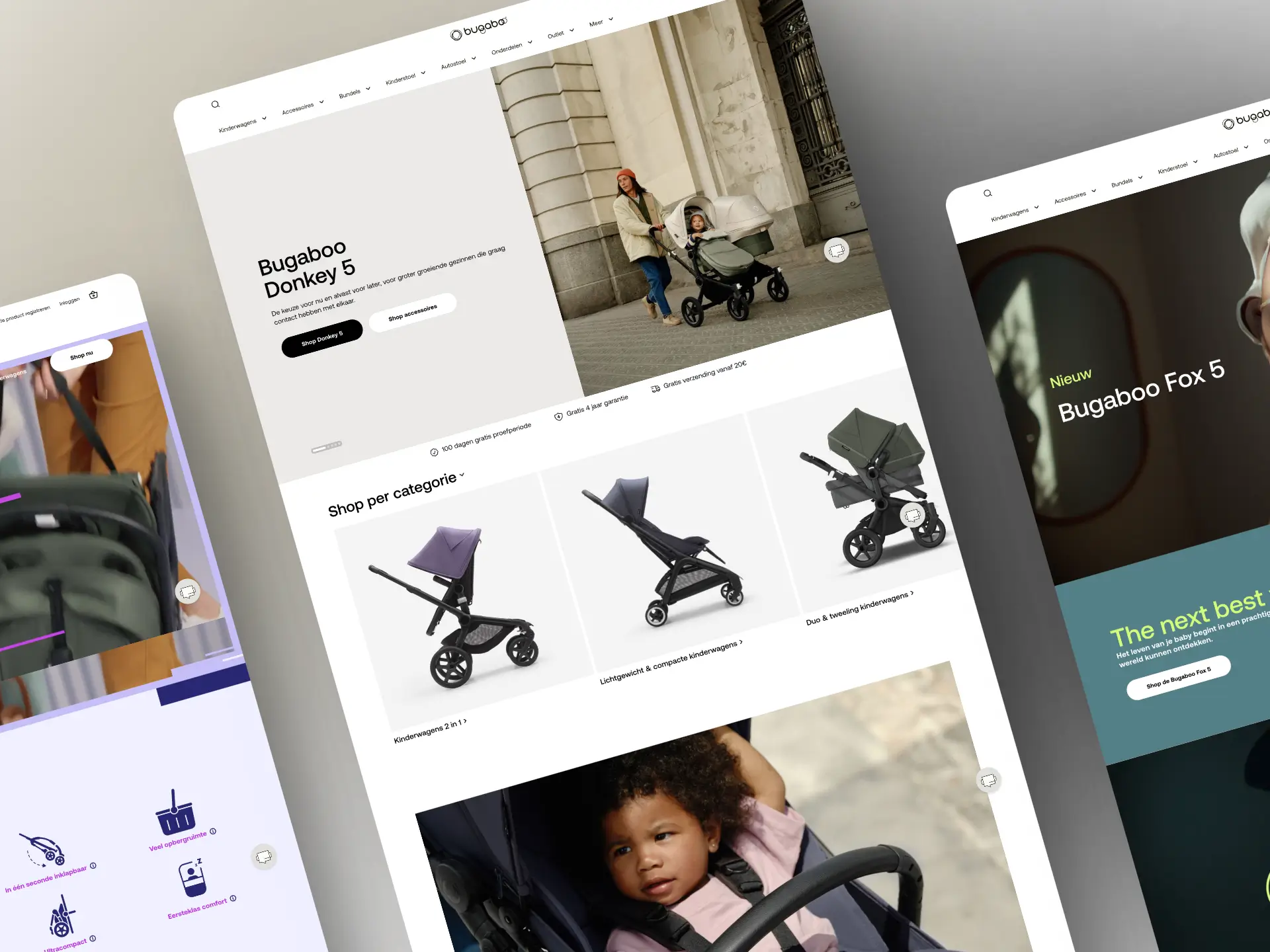 Bugaboo product detail page from a LASEO CRO engagement