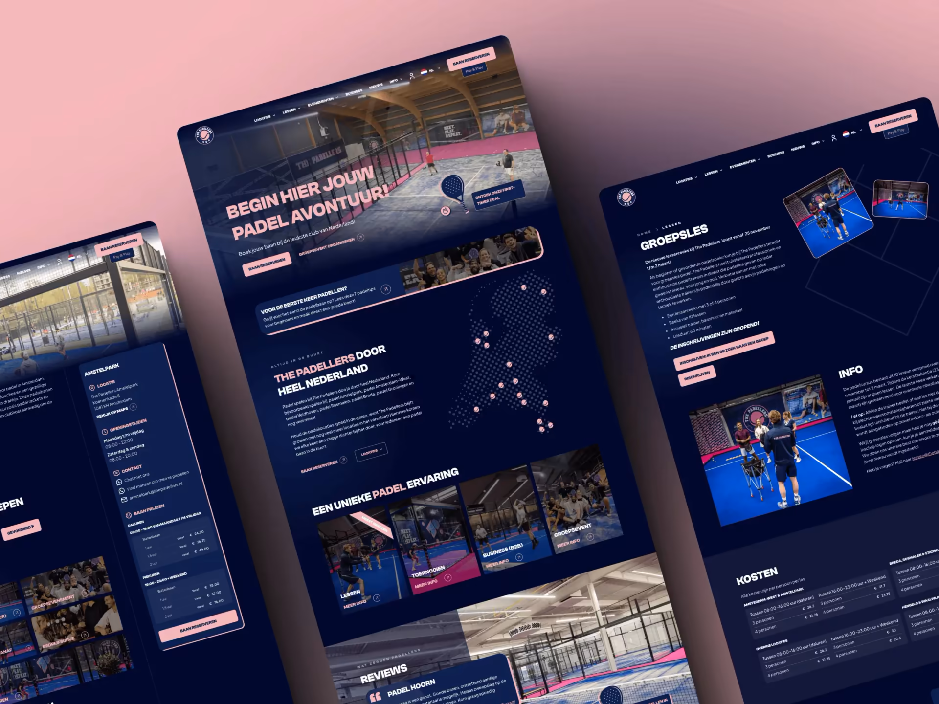 The Padellers homepage from a LASEO SEO competitor analysis engagement